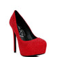 Clarisse Diamante Faux Suede High Heeled Pumps
