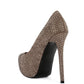 Clarisse Diamante Faux Suede High Heeled Pumps