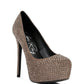 Clarisse Diamante Faux Suede High Heeled Pumps