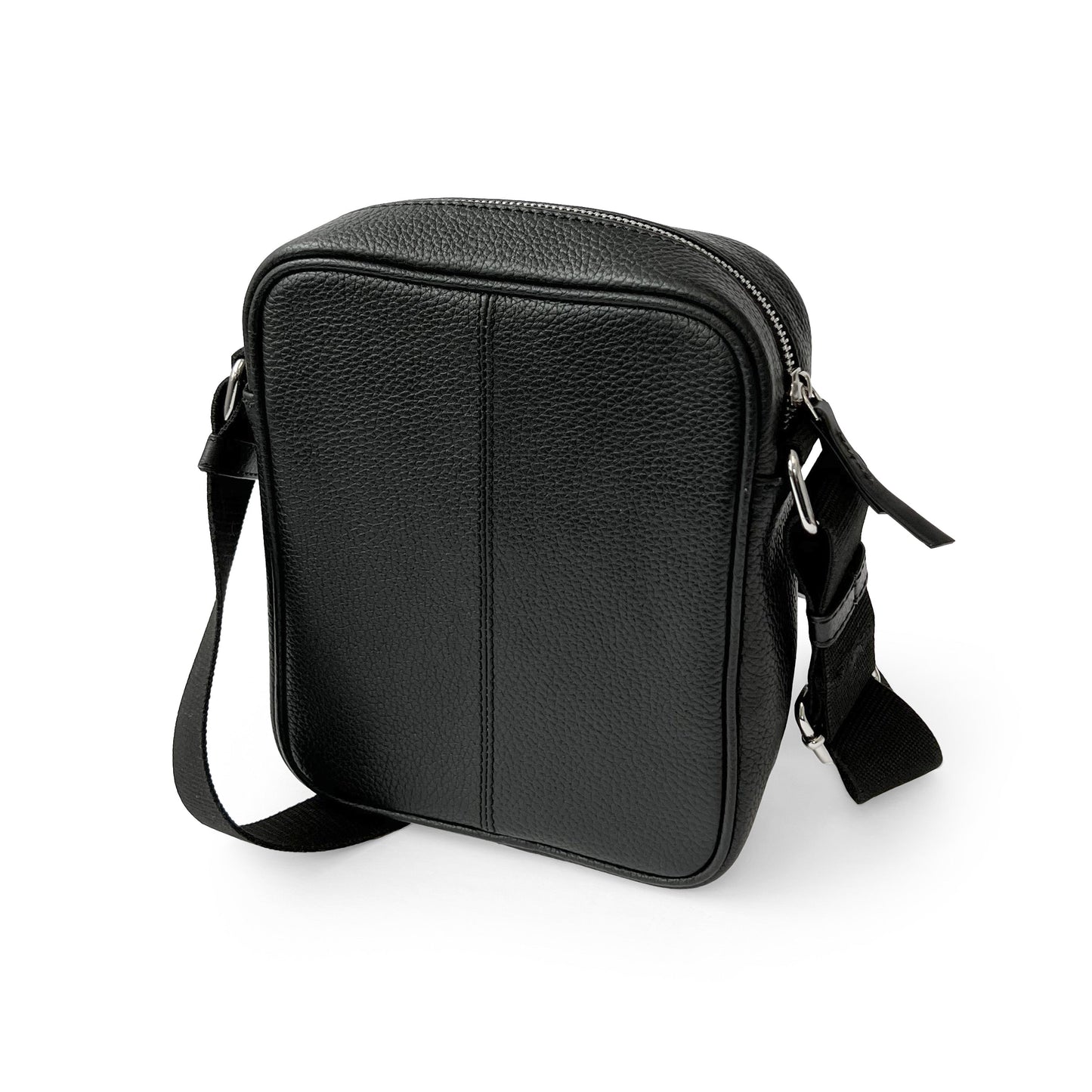 Unisex Leather Top Zipper Crossbody Bag - Walbiz.com