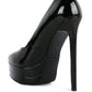 Cuddles Patent Faux Leather Platform Stiletto Pumps
