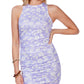Floral Print Ruched Bodycon Dress