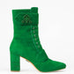 Michaela V Marta Green Suede Boots