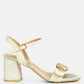 Chaplet Textured Block Heel Sandals