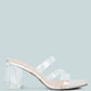 Chartz Multiple Straps Clear Heel Sandals