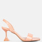 Clear Spool Heel Sandals