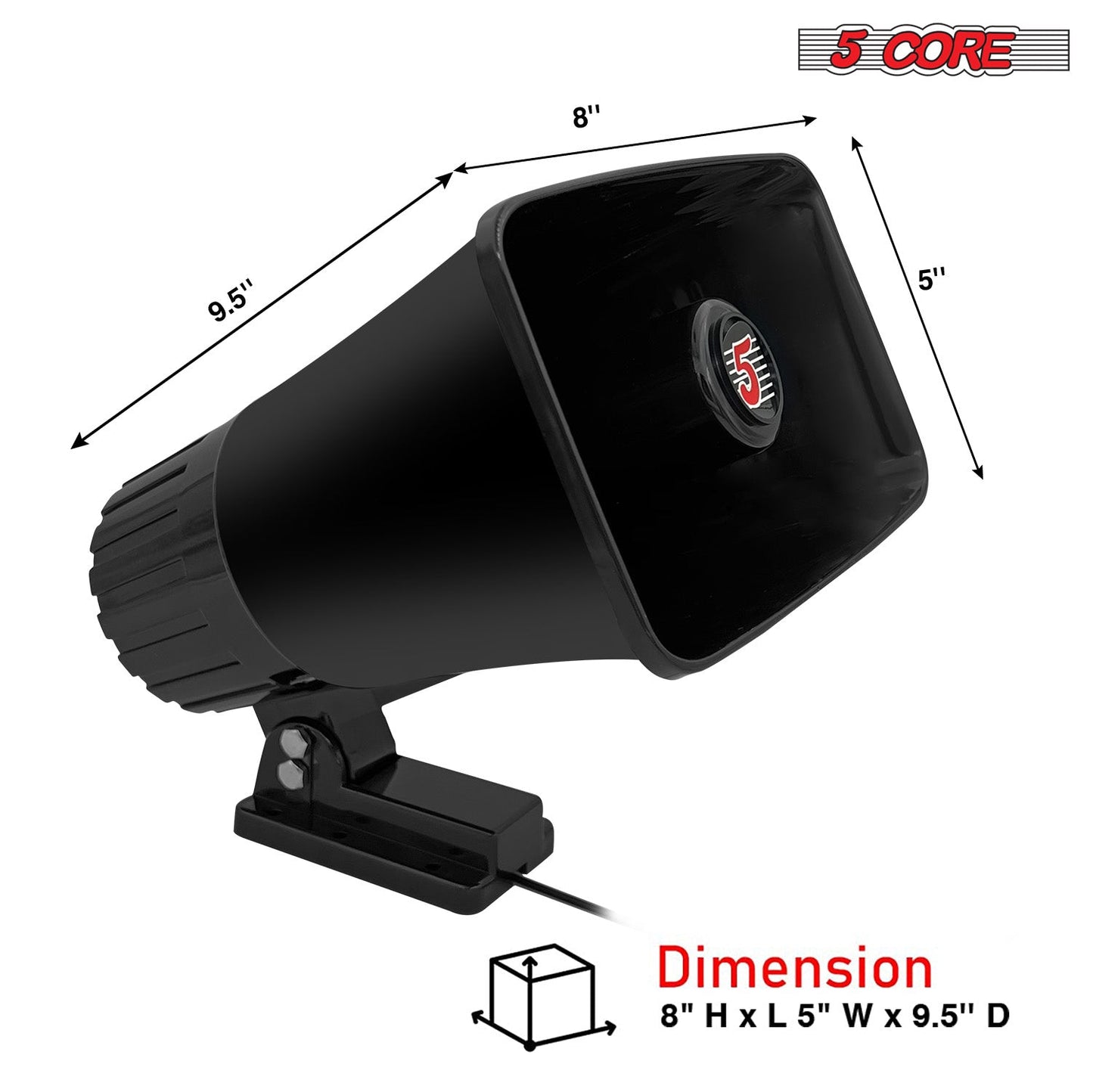 5Core Indoor Outdoor PA Horn Speaker 8 x 5 Inch Loud PA System 8 Ohm