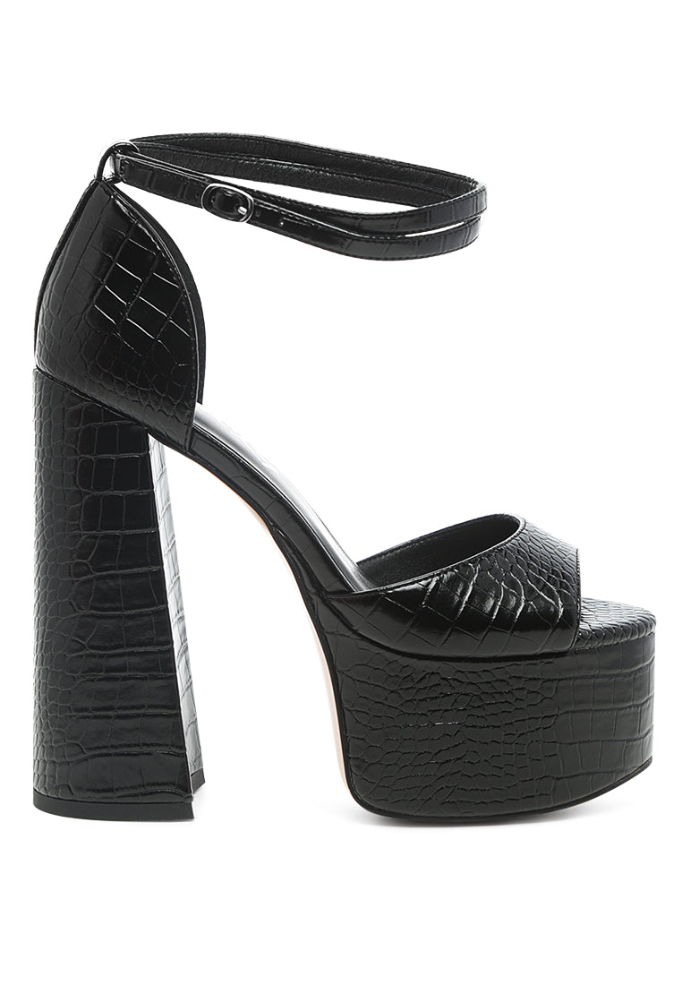 Alice Croc Platform Heeled Sandals