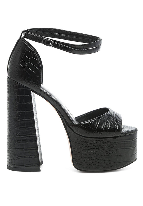 Alice Croc Platform Heeled Sandals