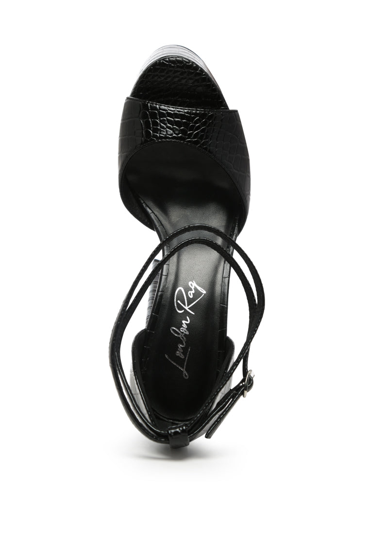Alice Croc Platform Heeled Sandals