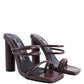 Dandelion High Block Heeled Croc Sandals