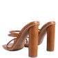 Dandelion High Block Heeled Croc Sandals