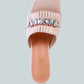 Deeba Diamante Embellishment Clear Spool Heel Sandals