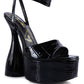 Drop Dead Patent Croc Ultra High Platform Sandals