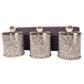 Three Glass Canister Set on a Tray, Silver Crushed Diamond Glass