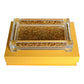 Gold Crushed Diamond Glass Tray in Gift Box