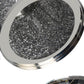 Silver Crushed Diamond Glass Canister in Gift Box