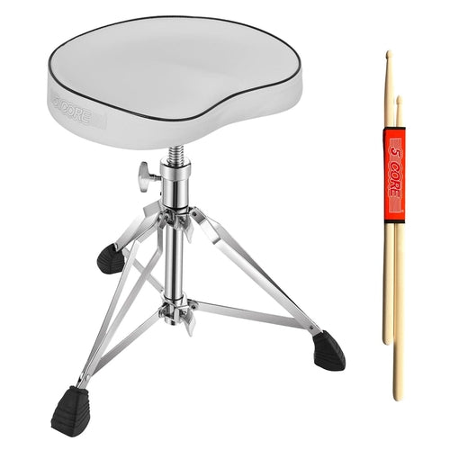 5Core Drum Throne Padded Guitar Stool Saddle Drummer Seat for Adults &