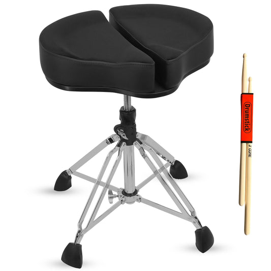 5Core Drum Throne Sponge Padded Guitar Stool Drummer Seat for Adults &