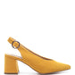 Dalia Solid Pointed Heeled Slingback Sandals