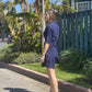 DELFINA SHIRT DRESS - NAVY