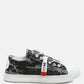Men's Distressed Denim Lace-Up Casual Sneakers