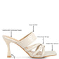 Chiri Criss Cross Strap Spool Heel Sandals