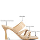 Chiri Criss Cross Strap Spool Heel Sandals