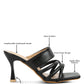 Chiri Criss Cross Strap Spool Heel Sandals