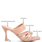 Chiri Criss Cross Strap Spool Heel Sandals