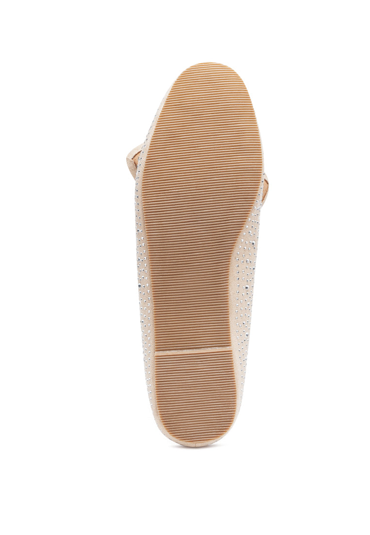 Dewdrops Embellished Casual Bow Loafers