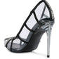 Diamante Clear Stiletto Heel Pumps