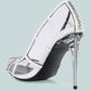 Diamante Clear Stiletto Heel Pumps