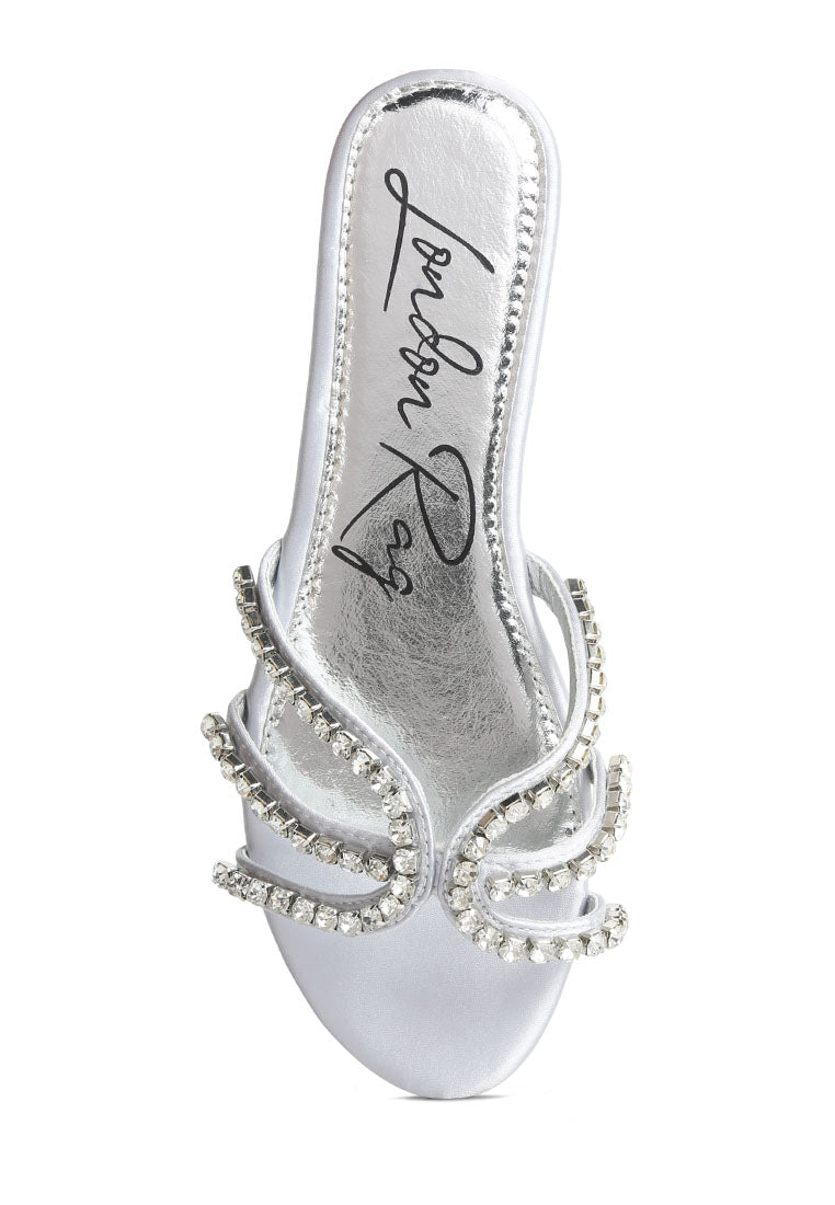 Mezzie Diamante Embellished Flat Sandals