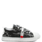 Men's Distressed Denim Lace-Up Casual Sneakers