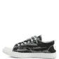 Men's Distressed Denim Lace-Up Casual Sneakers