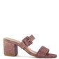 Doodle Animal Print Block Heel Sandals