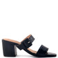 Doodle Animal Print Block Heel Sandals