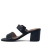 Doodle Animal Print Block Heel Sandals