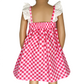 Girls Gingham Eyelet Ruffle Spring/Summer Party Easter Dress