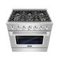 Empava 36GR08 36 In. Pro-Style Slide-In Single Oven Gas Range