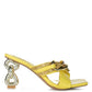 Evelane Metallic Chain Rhinestone Sandals