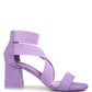 Elastic Strappy Block Heel Sandals