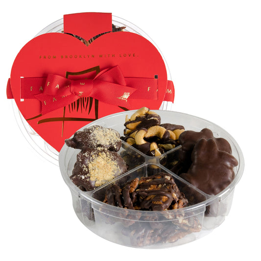 Gourmet Chocolate Nut Cluster Gift Tray, Brooklyn Crafted Caramel