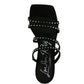 Face Me Studded Spool Heel Multi Strap Sandals