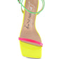 Fantasy Mid Heel Square Toe Sandals