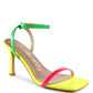 Fantasy Mid Heel Square Toe Sandals