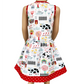 AnnLoren Little & Big Girls Farm Animal Sleeveless Cotton Swing Dress