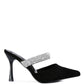 Fauci Diamante Strap Heeled Mules