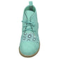 SOBEYO Women's Booties Embroidered Flower Lace Up Oxford Green